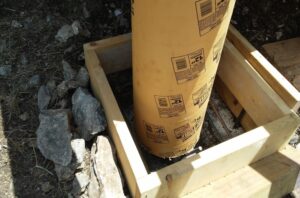 Concrete form tube set for structural house foundation repair